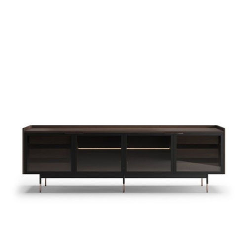 Buffet design minimaliste - BATON - Praddy Unipessoal lda - en acier inoxydable / en eucalyptus / noir