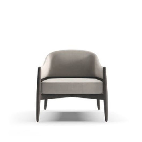 Fauteuil contemporain - SOPRANO - Praddy Unipessoal lda - en tissu / en velours / en bois
