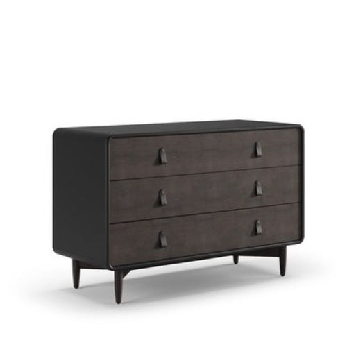 Commode contemporaine - SOPRANO - Praddy Unipessoal lda - en cuir / en bois / 3 tiroirs