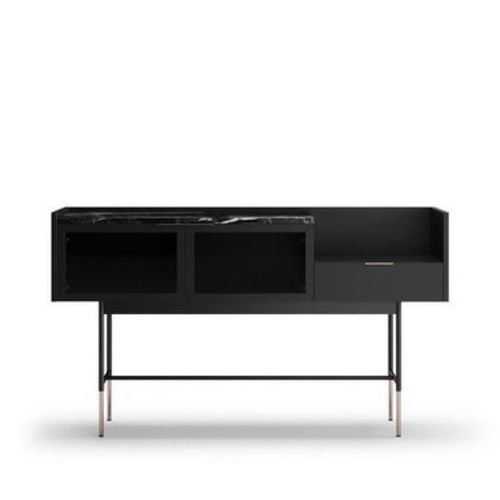 Buffet contemporain - BATON - Praddy Unipessoal lda - en acier inoxydable / avec étagère / avec tiroirs