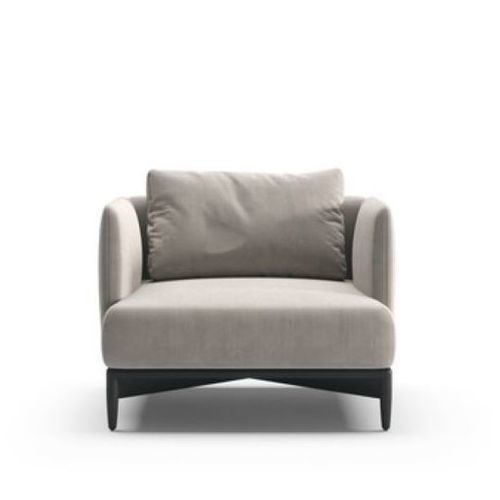 Fauteuil contemporain - SOPRANO - Praddy Unipessoal lda - en tissu / en bois / gris