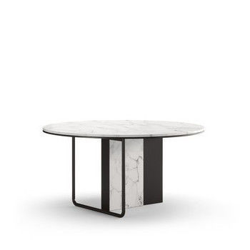 Table à manger contemporaine - CELLO II - Praddy Unipessoal lda - en wengé / en marbre / avec piètement en métal
