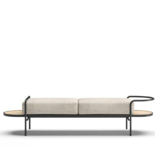 Banquette contemporaine - CELLO I - Praddy Unipessoal lda - en tissu / avec piètement en métal / en bois