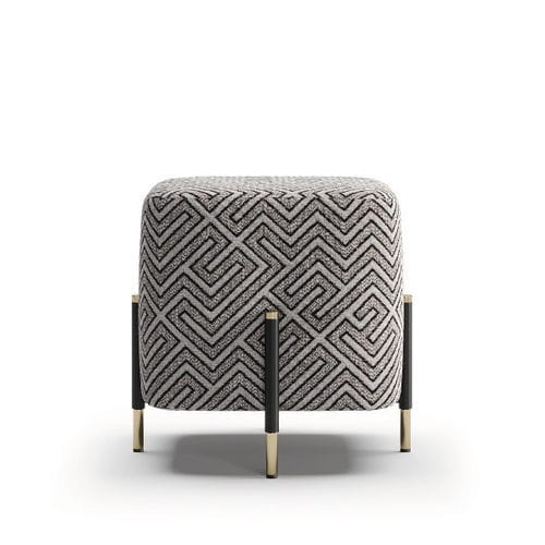 Pouf contemporain - BATON III - Praddy Unipessoal lda - en tissu / en acier inoxydable / carré