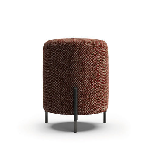 Pouf contemporain - BATON II - Praddy Unipessoal lda - en velours / en acier inoxydable / rond