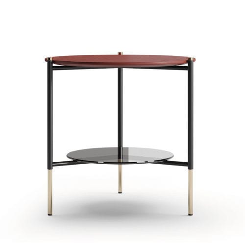 Table d'appoint contemporaine - BATON III - Praddy Unipessoal lda - en acier inoxydable / en marbre / avec piètement en acier inoxydable