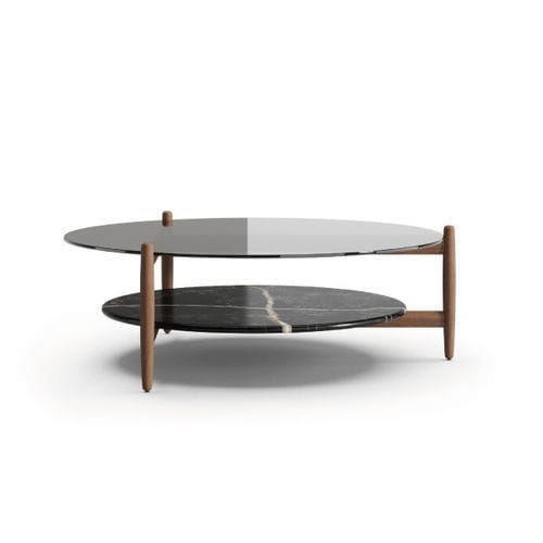 Table basse contemporaine - SOPRANO I - Praddy Unipessoal lda - en bois / en verre / en marbre