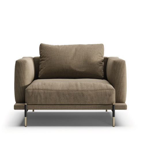 Fauteuil design minimaliste - BATON - Praddy Unipessoal lda - en Trevira CS® / en métal laqué / fait main