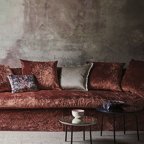 Tissu d'ameublement - HERBARIA : ERBUSCO - BLACK EDITION - damas / en polyester / en coton