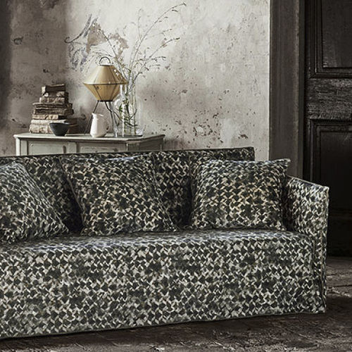 Tissu d'ameublement - KALEIDO - BLACK EDITION - à motif / en coton / en viscose