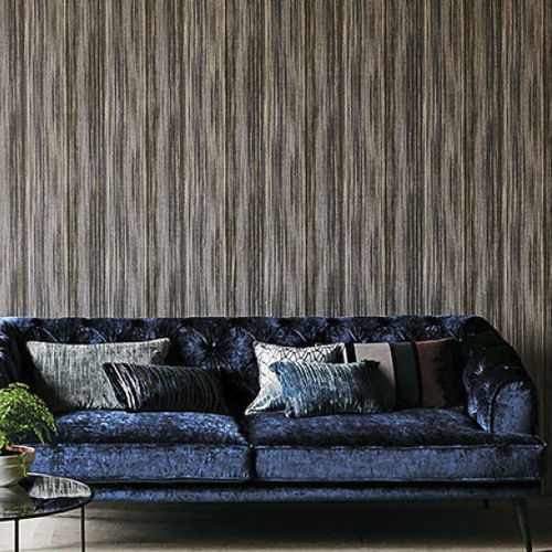 Tissu d'ameublement - MUSA : PETROL BLUE - BLACK EDITION - uni / en polyester / en coton