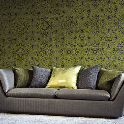Tissu d'ameublement - GOLDWYN : HERPER - BLACK EDITION - à motif géométrique / en coton / en lin