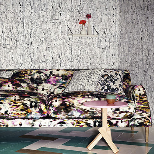 Tissu d'ameublement - KANSAI : KANSAI VELVET - BLACK EDITION - à motif / en polyester / en coton