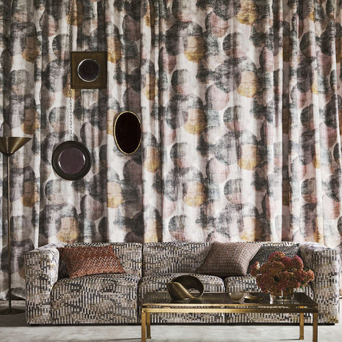 Tissu d'ameublement - ZAFARO - BLACK EDITION - pour rideaux / à motif / à rayures