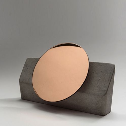 Miroir à poser - MOON - ALENTES - contemporain / rond / en laiton