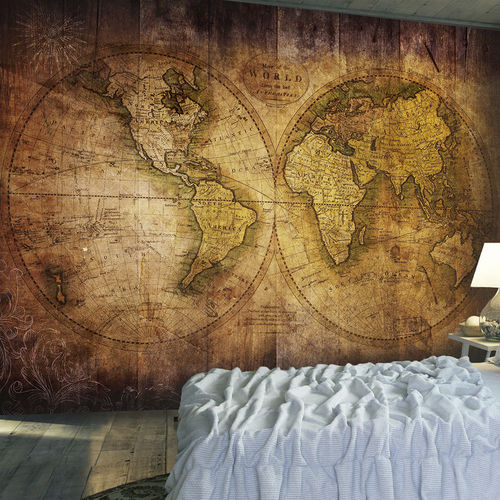 Papier peint contemporain - WORLD ON OLD - WALL DESIGNERS - carte / non tissé