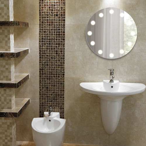 Miroir de salle de bain mural - DOT CIRCLE - Top Light GmbH & Co. KG. - contemporain / rond / lumineux (LED)