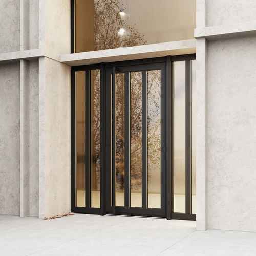 Porte d'entrée - 01 - Finstral - en aluminium / battante / contemporaine