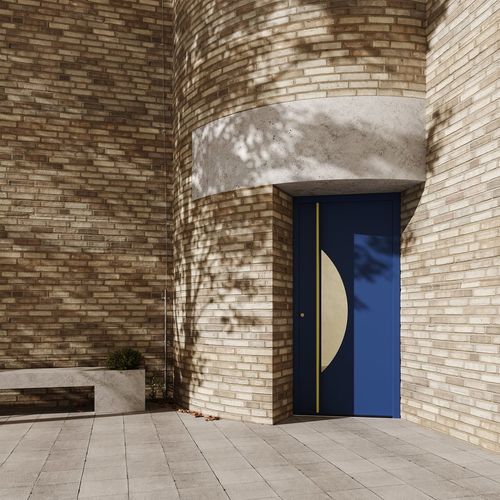 Porte d'entrée - 85 - Finstral - en aluminium / battante / contemporaine