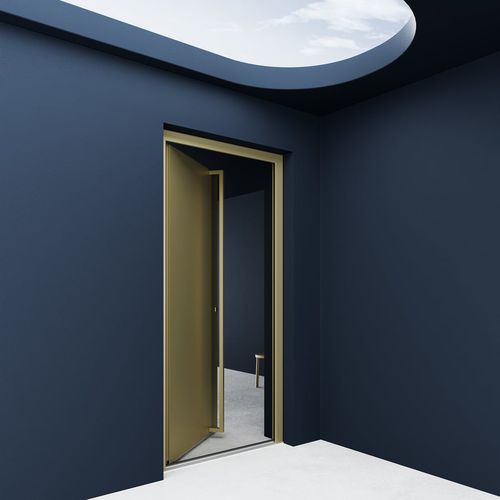Porte d'entrée - 01 - Finstral - en aluminium / battante / contemporaine