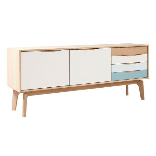 Buffet contemporain - EDGE - PBJ Design House - en chêne / en noyer / en bois massif