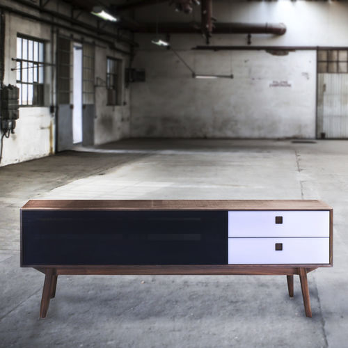 Meuble TV contemporain - CITY  - PBJ Design House - en chêne / en noyer / en bois massif
