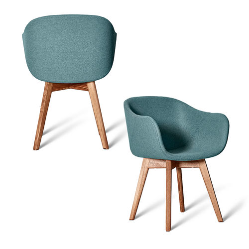 Chaise de salle à manger classique - COMPOUND  - PBJ Design House - d'intérieur / en tissu / en cuir