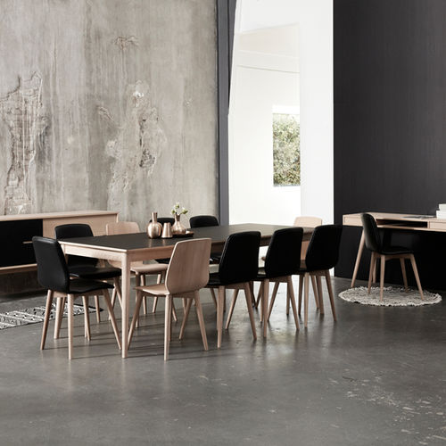 Chaise de salle à manger contemporaine - BASIC CUT  - PBJ Design House - d'intérieur / en contreplaqué / en feutre