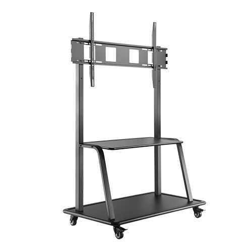 Support TV sur pied contemporain - T1035 - LUMI LEGEND CORP. - pivotant / avec roulettes / en acier