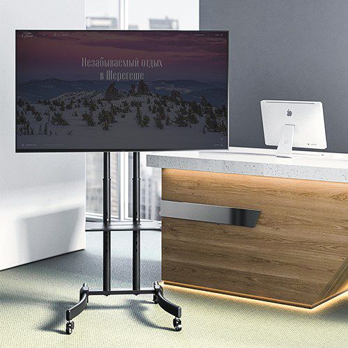Support TV sur pied contemporain - T1029/T1030 - LUMI LEGEND CORP. - avec roulettes / en acier / professionnel