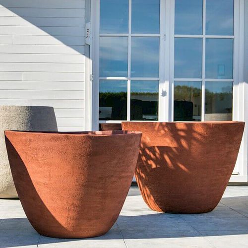 Pot de jardin en terracotta - VIDA - Deseo Ceramics - à poser / rond / conique