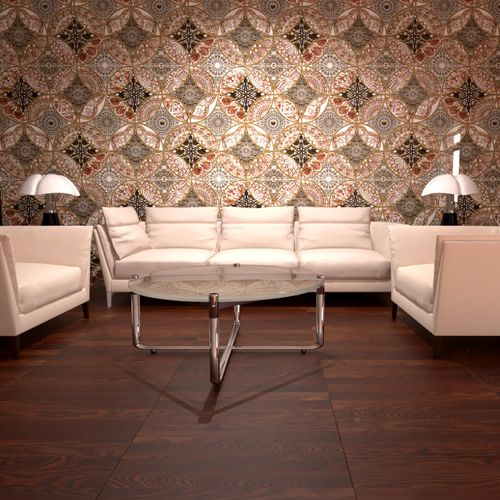 Panneau décoratif de revêtement - ORIENTAL 3 BRAUN AND ORANGE - Crystalexe - mural / pour agencement intérieur / pour plafond