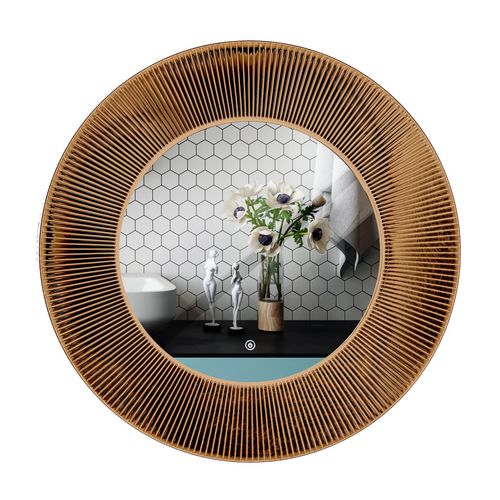 Miroir mural - RMRYSJJS11Y800G13LF - Rahmen (Asia) Limited - contemporain / rond / aspect bronze