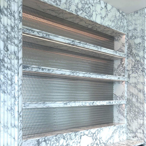 Panneau en verre de sécurité - R20201GYG2M2 - Rahmen (Asia) Limited - feuilleté / texturé / pour agencement intérieur