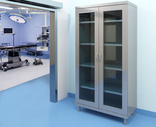 Armoire modulable - CUPBOARD INOX 1900x1000x500 mm - Engineering Marketing - contemporaine / en acier / à portes battantes