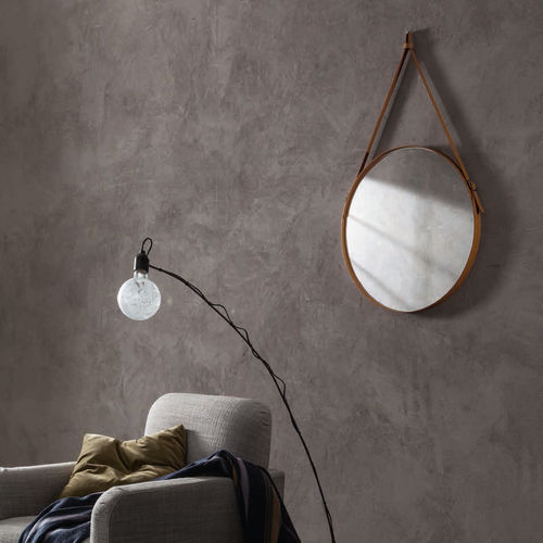 Miroir mural - EFFIGIES - Limac Design® - contemporain / rond / en cuir