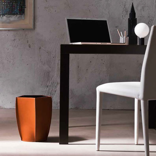 Corbeille à papier en cuir - POLIGONO - Limac Design®