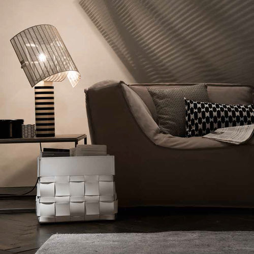 Porte-revues contemporain - LORY - Limac Design® - résidentiel / en cuir / blanc