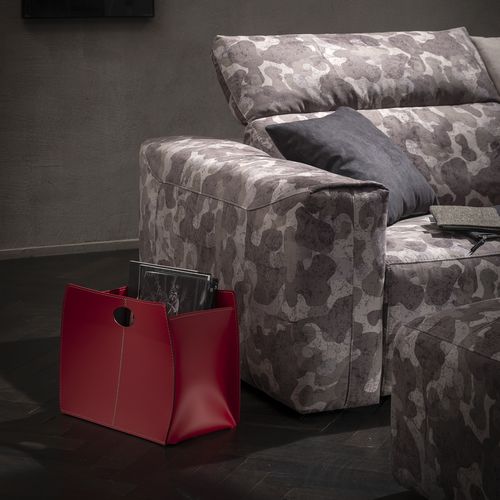 Porte-revues contemporain - VANDA - Limac Design® - résidentiel / en cuir / gris