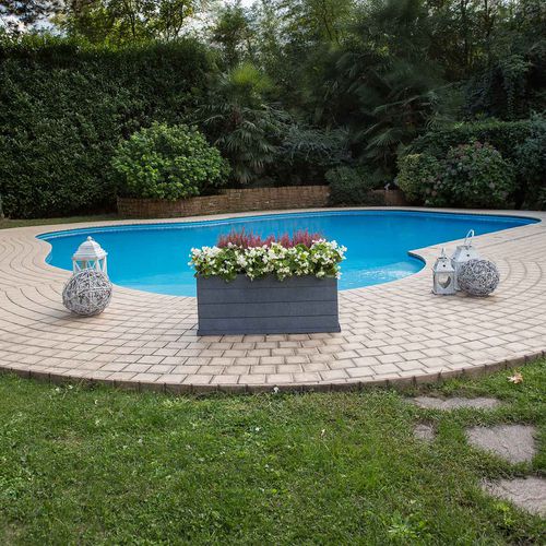 Jardinière en aluminium - DOLOMITE GREY - Regart - rectangulaire / sur mesure / fait main