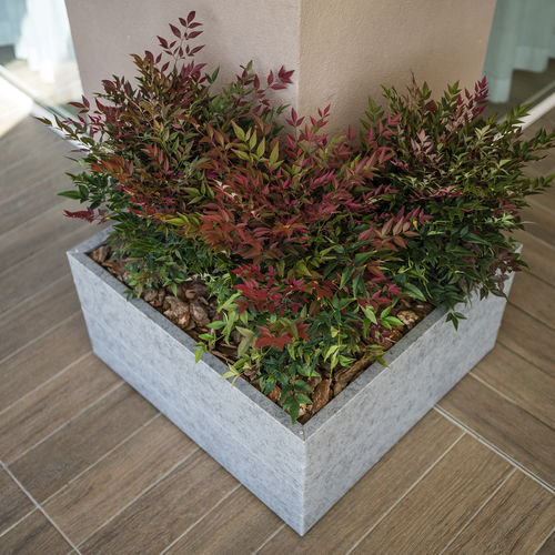 Jardinière en aluminium - VESTIS GREY - Regart - carrée / en forme de L / sur mesure