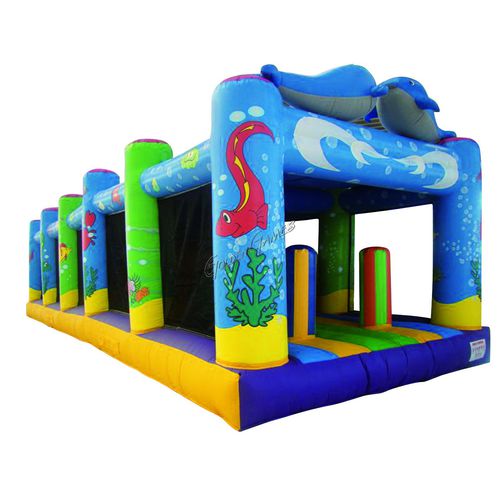 Structure de jeu pour aire de jeux - IL MONDO SOMMERSO CHALLENGE - GOLDEN GAMES SRL - en matière plastique / gonflable