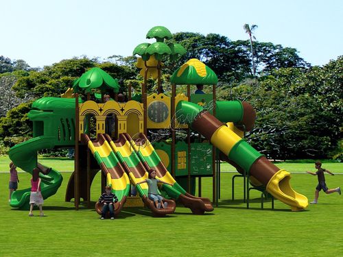 Structure de jeu pour aire de jeux - FANTACASTELLO BAHAMAS JUNGLE - GOLDEN GAMES SRL - en plastique / en aluminium / modulaire