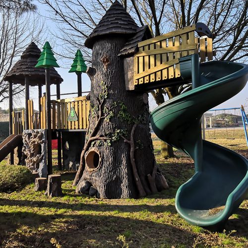 Structure de jeu pour aire de jeux - FANTACASTELLO THE MAGIC FOREST - GOLDEN GAMES SRL - en plastique / modulaire