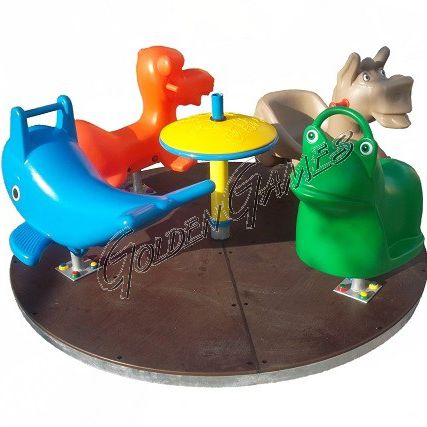 Jeu tournant pour enfant - GIOSTRA 4 ANIMALI - GOLDEN GAMES SRL - pour aire de jeux
