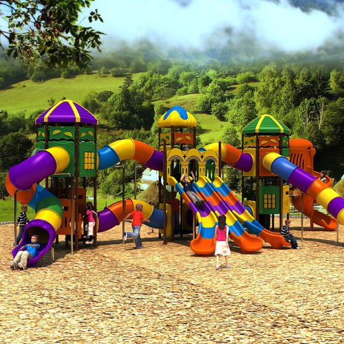 Structure de jeu pour aire de jeux - FANTACASTELLO POLINESIA - GOLDEN GAMES SRL - pour parc aquatique / en polyéthylène / modulaire