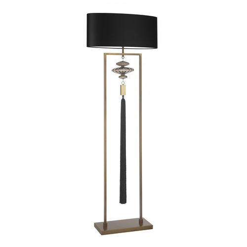 Lampe sur pied - CONSTANCE - Heathfield and Comapny - en laiton / en satin / contemporaine