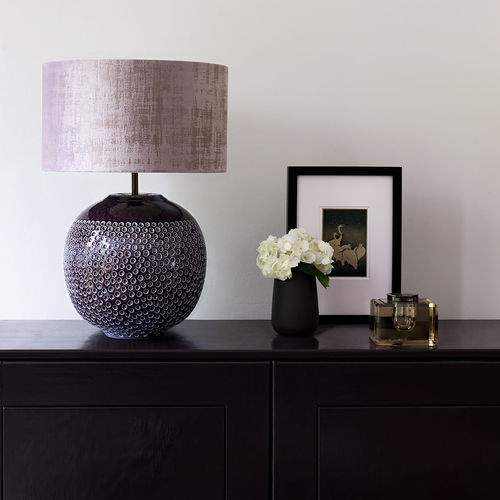 Lampe de table - NEVADO - Heathfield and Comapny - en satin / en céramique / contemporaine