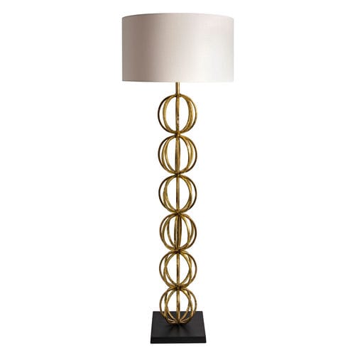 Lampe sur pied - ROLLO - Heathfield and Comapny - en bronze / en lin / en or