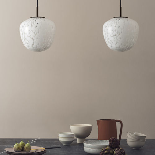 Suspension - MILO WHITE & DARK - Heathfield and Comapny - en laiton / en verre / contemporaine